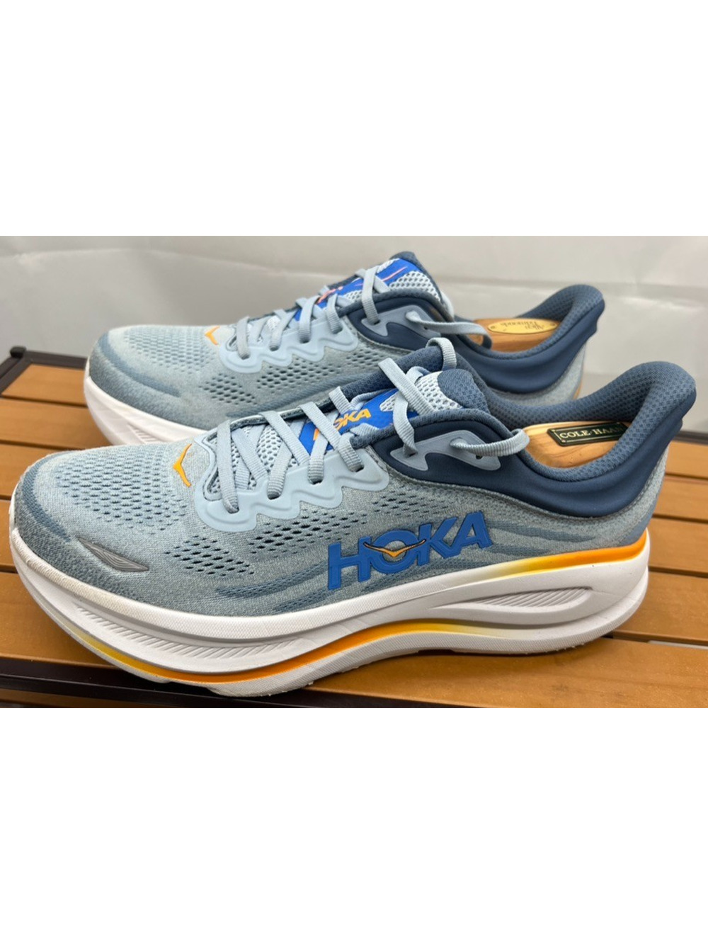 Hoka Bondi 9 Men's Size 12.5D Drizzle Downpour Running Shoes Sneakers Comfort